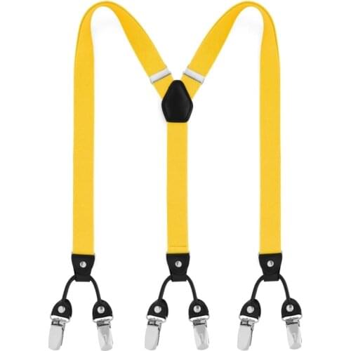 Fashion Slim Adjustable 6 clips Braces Suspenders Underpants With Suspenders Fastening For Women And Men Gifts 2.5cm Width
