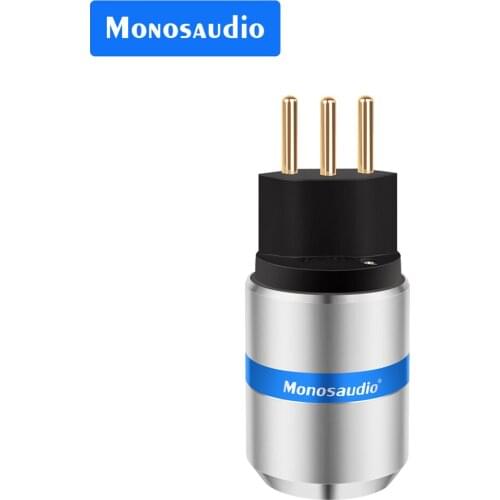 Monosaudio MS150G 24k Gold Plated Swiss Switzerland 3 Pin Plug HIFI Power Plug Switzerland Swiss CH Power Plug For Audio Power