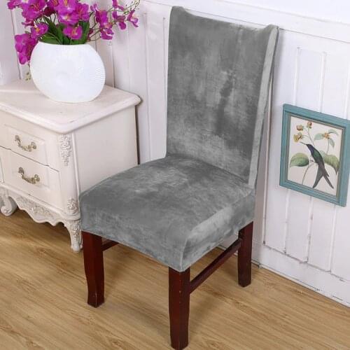 Plush Fabric thick fabric Chair Cover Stretch Seat Covers Elastic bench cover For Office Chair party banquet hotel living room
