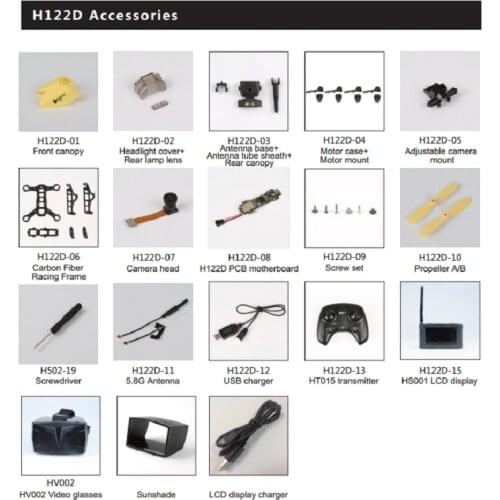Original Hubsan H122D X4 STORM Spare Parts Propellers Blades Battery And other accessories for H122D Racing Drone Quadcopter