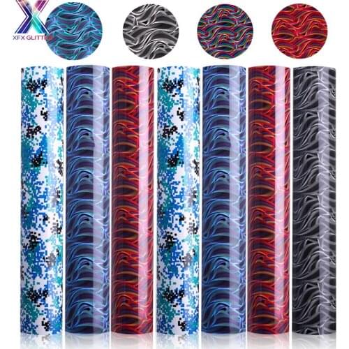 XFX HTV Cricut 25x100/150cm Lattice Pattern Film Multicolor Colo PU Heat Transfer Vinyl Heat Press Machine HTV DIY Stickers Film