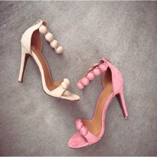 REAL PHOTO!Brand Studded Ankle Strap Sandals Black Stud T-strap Sandals Party Dress shoes woman Women Size 34-41 Free Ship