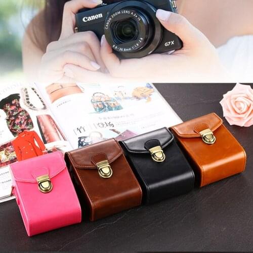 PU Leather Digital Camera Bag Case For Panasonic Lumix DC-TZ90 TZ100 TZ90 TZ80 TZ70 TZ60 TZ57 TZ50 TZ40 TZ30 TZ20 TZ10 LX10 LX15