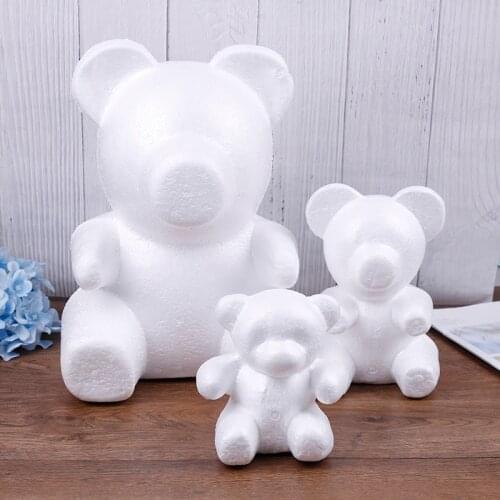 Polystyrene Styrofoam Foam Bear Egg White Craft Balls DIY Christmas Party Decoration Supplies Gifts Modelling