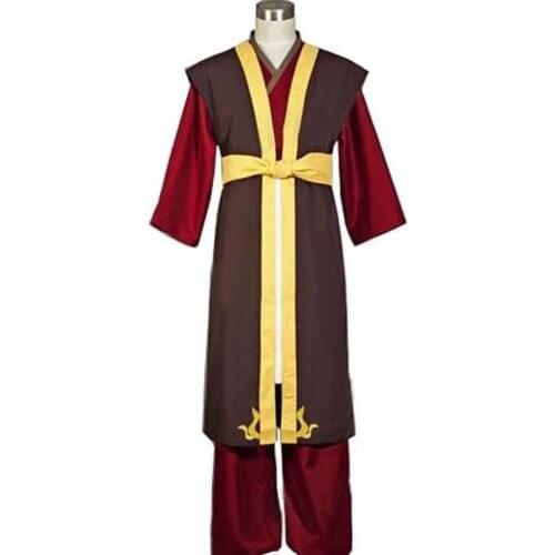Zuko Cosplay Costume Kings Prince Uniform Anime Aang Zuko Cosplay For Halloween Party