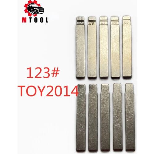 10 pcs/lot #123 lishi TOY2014 Metal Blank Uncut Flip KD VVDI Remote Key Blade for TOYOTA New Models COROLLA LEVIN