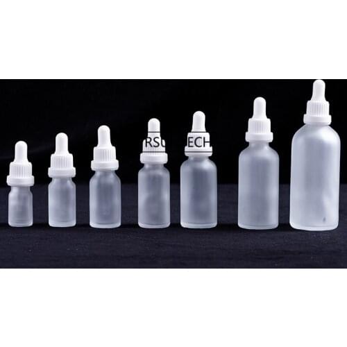 100pcs 5/10/15/20/30ml Frosted Dropper Glass Aromatherapy Liquid for essential massage oil Pipette Refillable Bottles F3428