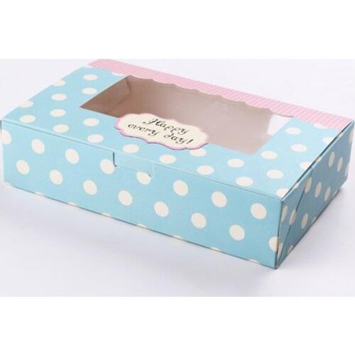 1000pcs 21.5x13.5x5cm Polka Dot White Paper Gift Box Packaging Display Box Gift Boxes For Wedding/jewellery/candy/food Storage