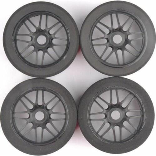 4Pcs 1/8 Foam Tires and Wheel Rims 17mm Hex Fit 1:8 HSP HPI RC Car on Road Racing
