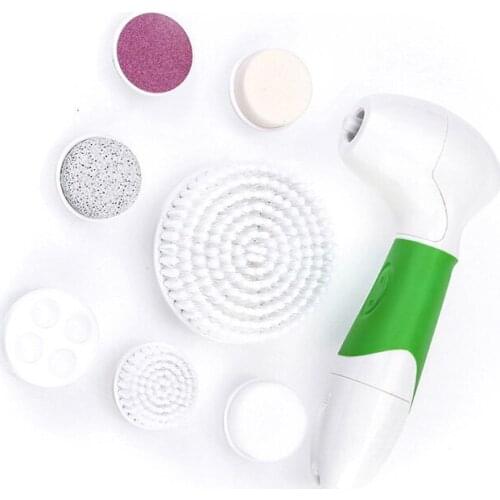 7 IN 1 Face Brush Cleansing Multifunction Electric Ultrasonic Wash Body Spa Skin Care Massage Face Brushes Facial Cleanser Tool