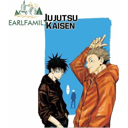 EARLFAMILY 13cm x 9.3cm for Jujutsu Kaisen Car Stickers Scratch-Proof Decal Fashion Funny Waterproof for VAN JDM RV Decoration