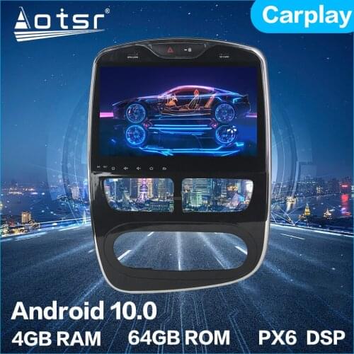 Aotsr Android 10.0 4+64GB Car Radio Player GPS Navigation Car Stereo HD Multimedia Head Unit For Renault Clio 2013 + DSP Carplay