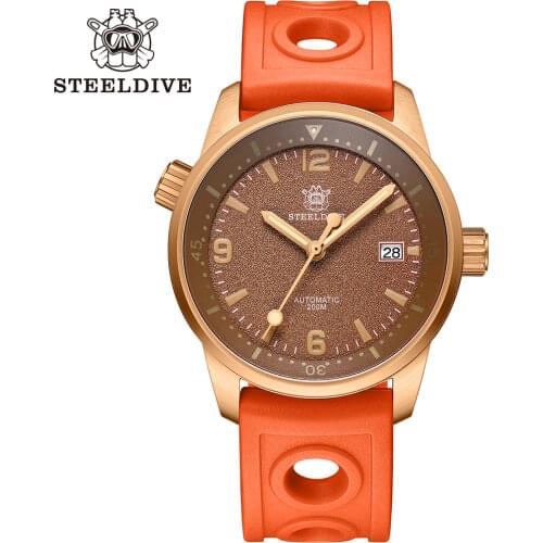 Re-engraved 1949 First Bronze Diving Watch Men Built-in Chronograph Lap NH35 Automatic Mens Automatic Mechanical Watches Man