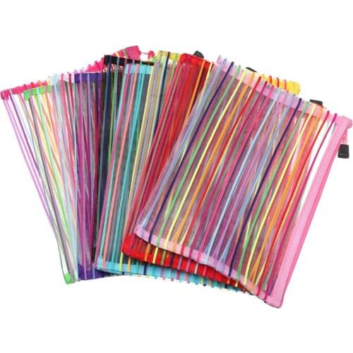 Pencil Case With Zipper Pen Marker Storage Bag Large Capacity Cosmetic Bag Stationery Organizer Office School Supplies