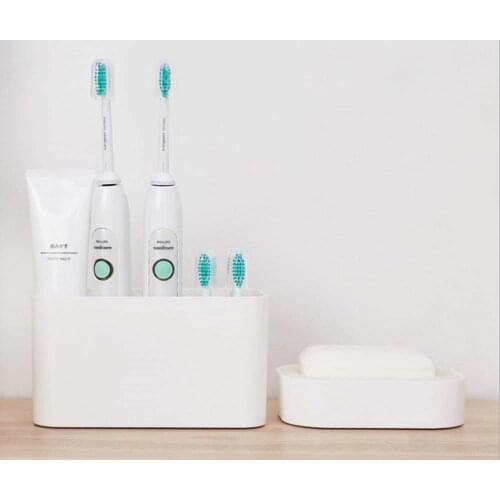 Binoster Toothbrush holder, Bathroom Electric Toothbrush caddy Save Space No Drill Wall Mount suction toothbrush holder