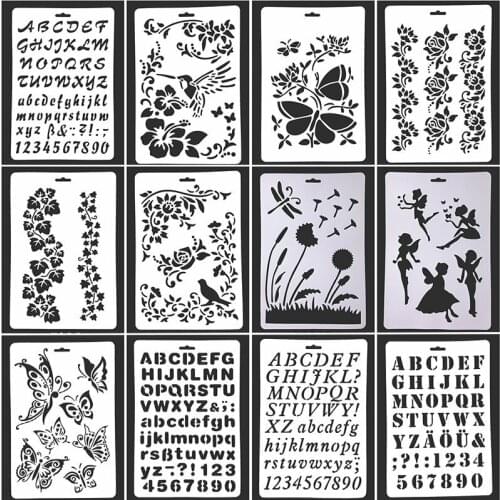 Children Board Art Painting Stencils Pp Hollow Templates Paper Drawing Template Embossing DIY Mandala Stencil School Supplies