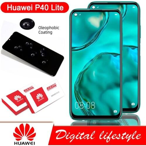 Original 6.4'' Display Replacement with frame for Huawei P40 Lite LCD Touch Screen Digitizer Assembly for Nova 6 SE LCD Screen