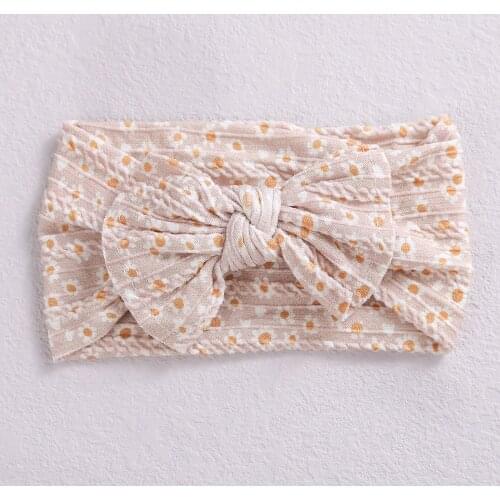Baby Girl Nylon Headbands Floral Printed Newborn Infant Toddler Hairbands For Baby Girls Cable Design Turban Hair Accessories