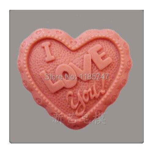 Love Heart Design Soap Mold Mousse Cake Jelly Molds 3D Silicone Molds for Candle Wax Aroma Gypsum Resin Crafts