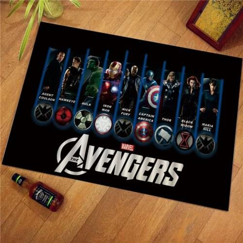 Cartoon Flannel Anti-slip Mats Spiderman Printed Door Mats Washable for Kitchen Floor Bathroom Decoracion De Fiestas Y Eventos