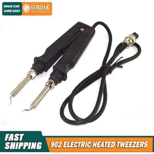 GORDAK 902 ESD SMD welding tweezers repair rework station electric thermostat constant temperature heating tweezers 220V