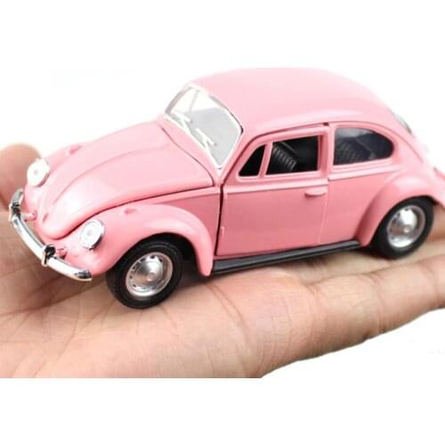 1:32 mini Diecast Alloy model car Beetle Pull Back Pocket Portable Decoration Vehicles Simulation Collection Toys for Children