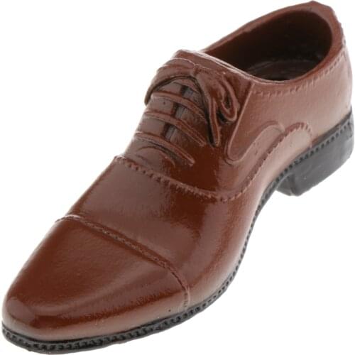 Dolls Men Shoes PU Leather Shoes Lace-up Shoes For 1/6 Dolls Accessories