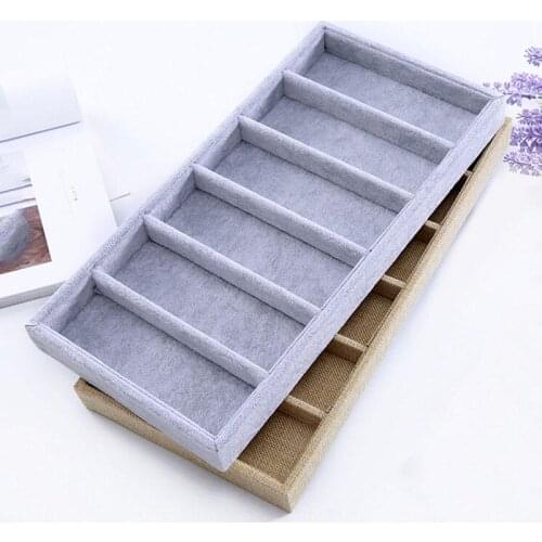 Velvet 6Grids Sunglasses Display Box Jewelery Display Packaging Props Jewellery Organizer Tray Fashion Cases Packaging MUMR999