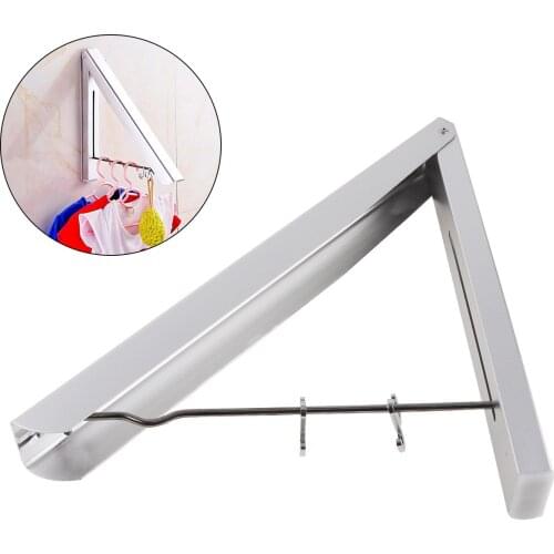 Portable Home Accessories Stainless Steel Retractable Wall Hanger Waterproof Indoor Clothes Towel Rack for Home Tools