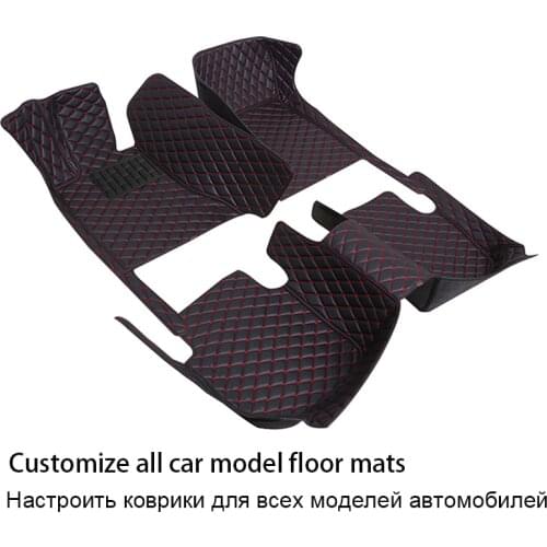 Durable Leather Car Floor Mat for MITSUBISHI Pajero Sport V93 V97 Lancer Outlander PHEV Shogun Sport Triton car accessories Rugs