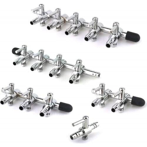 Stainless Steel Aquarium Air Splitter Check Valve Adjustable Air Flow Control Regulator For Air Pump Tube Aquarium Accessories