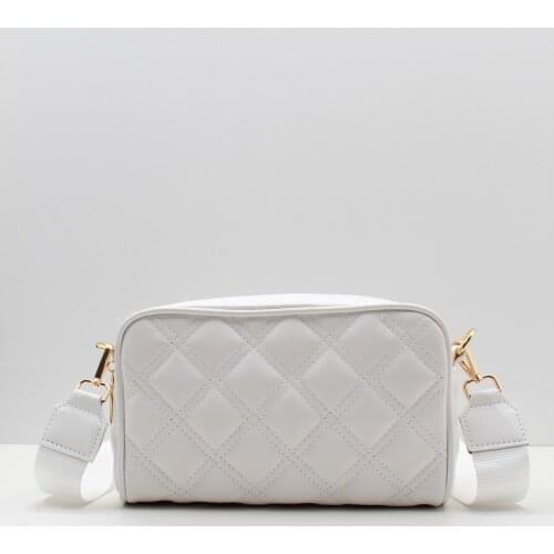 Womens White Binocular Stand Shoulder Cross Bag