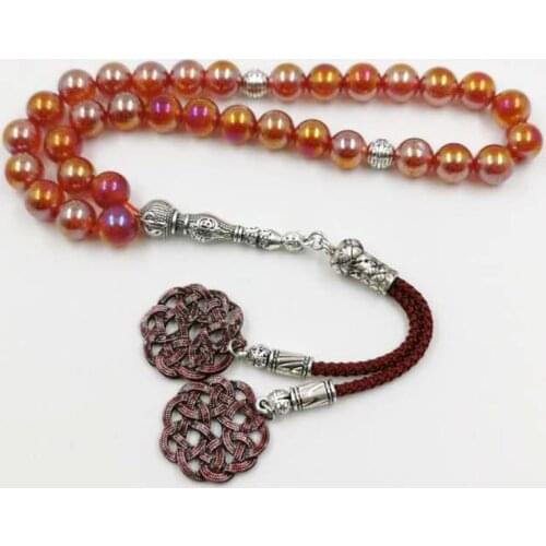 Tasbih Natural red Agates womens rosary handmade Muslim misbaha 33 beads bracelet Islam prayer beads Eid gift arabic jewelry