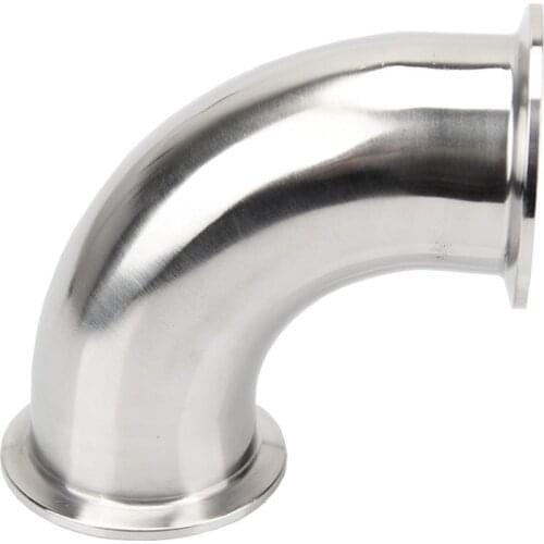 1.5" 38mm Tri Clamp Sanitary 45 Degree or 90 Degree Elbow 38mm Pipe OD 304 Stainless Fitting 50.5 mm Feerule OD For Homebrew
