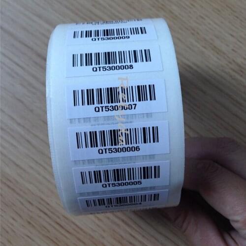 1000pcs Free shipping QR code barcode stickers serial number tape dynamic strong adhesive paper seal label price tag 55*20mm
