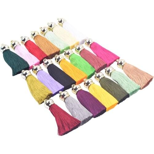 20pcs 2.4''(6.0cm) Imitation Silk Craft Jewelry Tassels for Earring, Necklaces Keychain Bag accessories