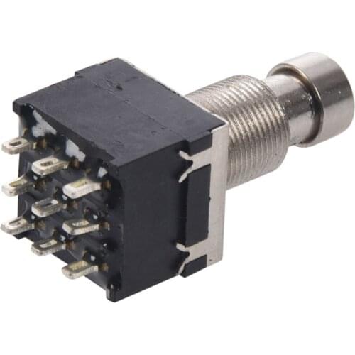 5X Black 3PDT 9-Pin Guitar Effects Stomp Switch Pedal Box Foot Metal True Bypass