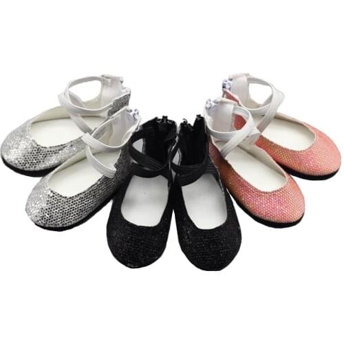 7*3.6cm 1Pair 43cm Baby Dolls Sandal for 18Inch Girls Doll Shoes Best Gift Accessories Toys