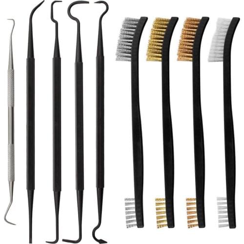 9PCS Steel Double Ended Wire Polishing Brushes Metal Cleaning Rust Brushes Auto Gas Stove Accessories Pipes Cleaning Tools