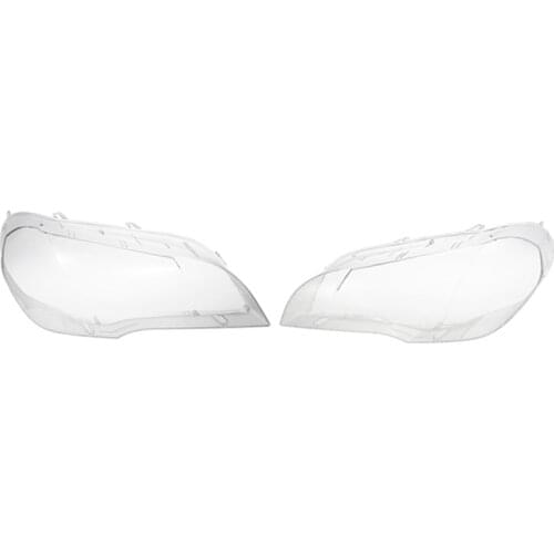 Car Clear Headlight Lens Cover Replacement Headlight Head Light Lamp Shell Cover For-BMW X5 E70 2008-2013