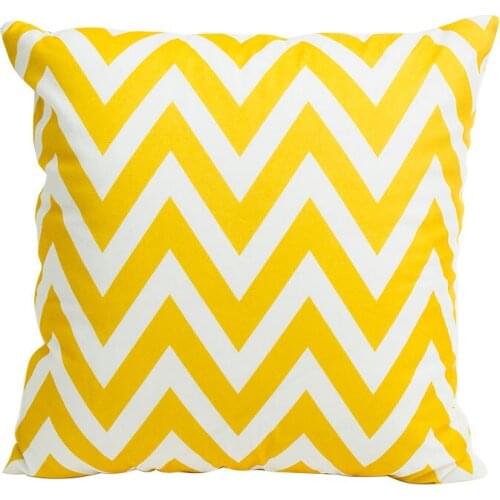 Yellow geometric pattern chair cushion covers 45*45cm without inner sofa pillow case cuscini decorativi covers home dec X71