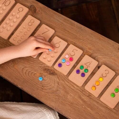 Wooden Counting Tray - Wooden Counting Board - Wooden Multiplication Board - Counting Toys - Baby Counting Games - Learning Math