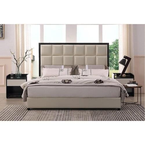 Europe and America Genuine leather bed frame Soft Beds Home Bedroom Furniture cama muebles de dormitorio / camas quarto 1.8*2 m