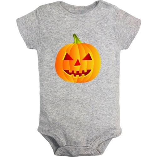 Candy Trick Or Treat Halloween evil pumpkin lantern Newborn Baby Girl Boys Clothes Short Sleeve Romper Jumpsuit Outfits