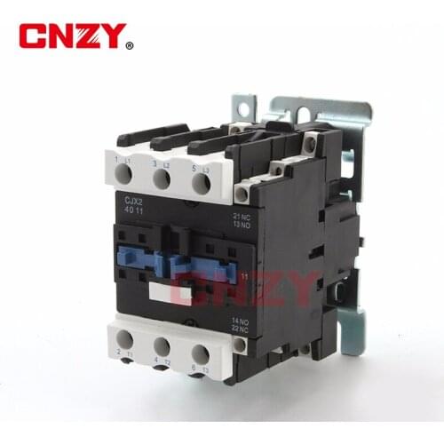 AC Contactor 40A 3 Phase 380V 220V 110V 36V 24V Din Rail Mounted AC Contactor CJX2-4011 LC1