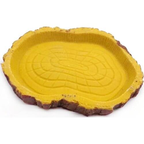 1Pcs Resin Aquarium Pet Reptile Feeder Bowl Basin Food Feeding Water Pot Reptile Turtle Tortoise Scorpion Lizard Crabs Supplies