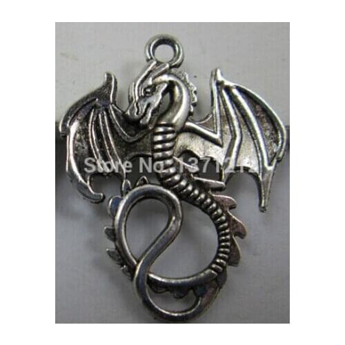 Hot Fashion Retro Style Lovely pterosaur Alloy Charm Pendant Jewelry Accessories 50pcs 35x28mm Fast shipping B17