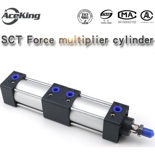 SCT multiple position cylinder SCT32/40/50/63/80/100X25X50X100X150X200X500 booster cylinder SCT32X50X25 SCT32X100X50