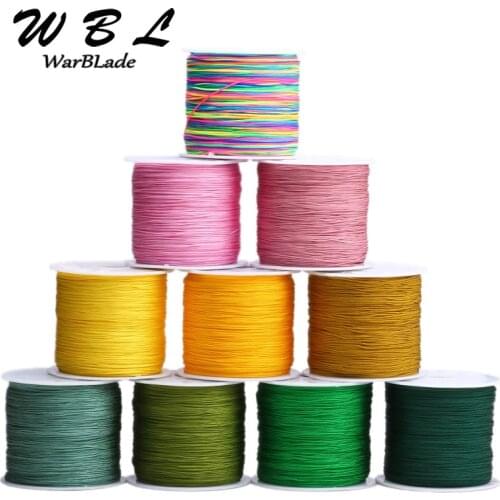 WarBLade Hot Nylon Cord 100m 0.8mm Cotton Cord Thread Tassel Line String Rope Bead DIY Braided Bracelet Necklace Jewelry Making