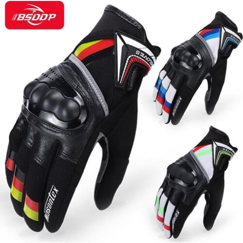 Riding Gloves Mens Motorbike Gloves Leather Motorbike Motocross Riding Gloves